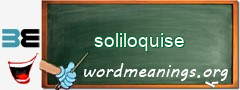 WordMeaning blackboard for soliloquise